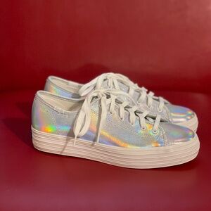 Keds Triple Up Iridescent Lace Up Platform Sneaker